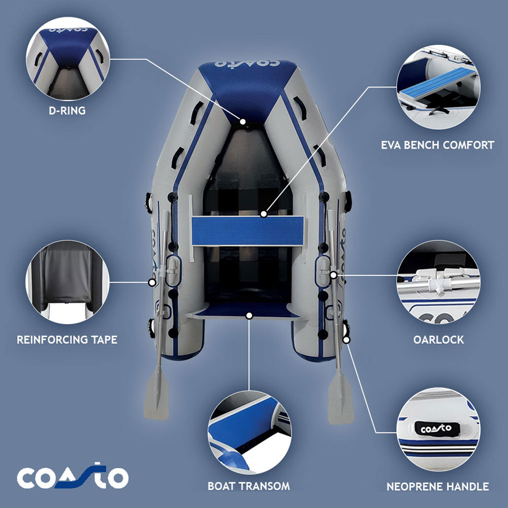 ANEXO SLAT | Anexo inflable con listones de carbono Blanco/Azul Coasto